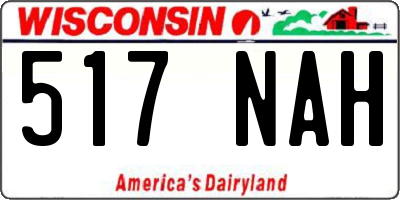 WI license plate 517NAH