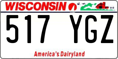WI license plate 517YGZ