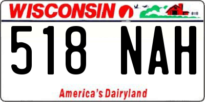 WI license plate 518NAH