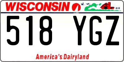 WI license plate 518YGZ