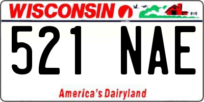 WI license plate 521NAE