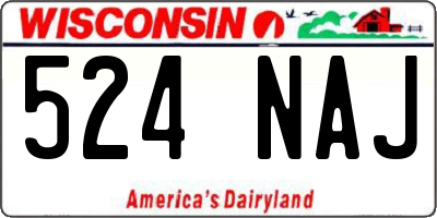 WI license plate 524NAJ