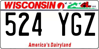 WI license plate 524YGZ