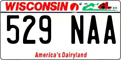 WI license plate 529NAA