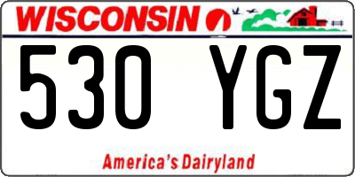 WI license plate 530YGZ