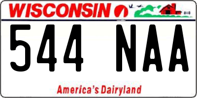 WI license plate 544NAA