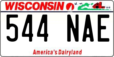 WI license plate 544NAE