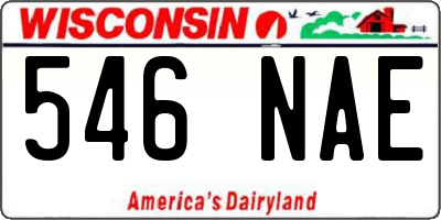 WI license plate 546NAE