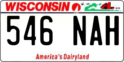 WI license plate 546NAH