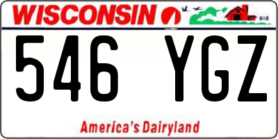 WI license plate 546YGZ