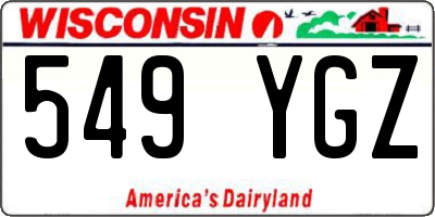 WI license plate 549YGZ
