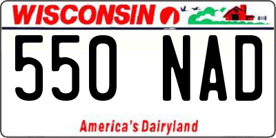WI license plate 550NAD