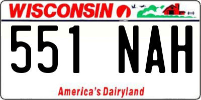 WI license plate 551NAH