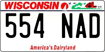 WI license plate 554NAD