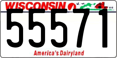 WI license plate 55571