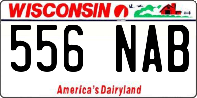 WI license plate 556NAB