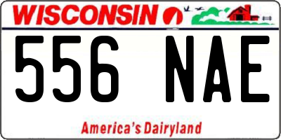 WI license plate 556NAE