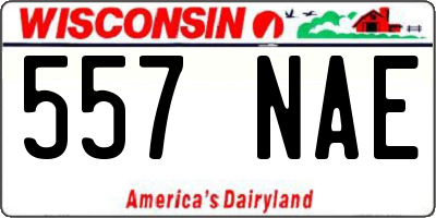 WI license plate 557NAE
