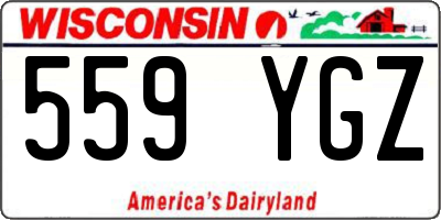 WI license plate 559YGZ