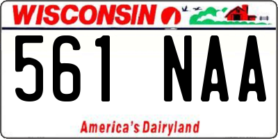 WI license plate 561NAA