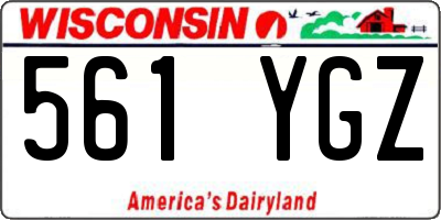 WI license plate 561YGZ
