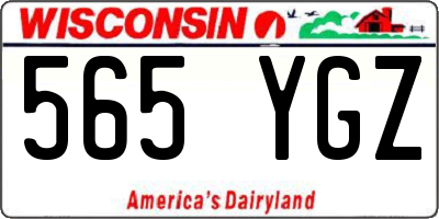 WI license plate 565YGZ