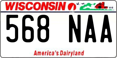 WI license plate 568NAA