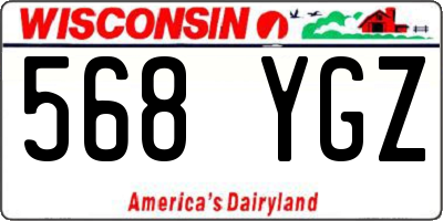 WI license plate 568YGZ