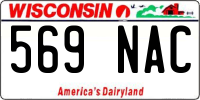 WI license plate 569NAC