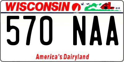WI license plate 570NAA
