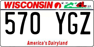 WI license plate 570YGZ