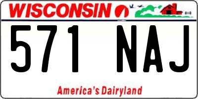 WI license plate 571NAJ
