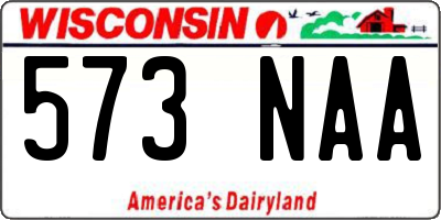 WI license plate 573NAA
