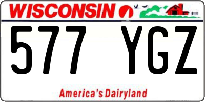 WI license plate 577YGZ