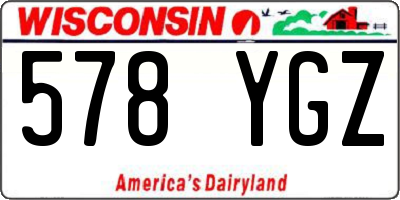 WI license plate 578YGZ