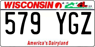 WI license plate 579YGZ