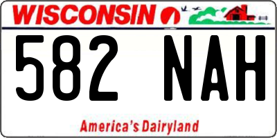 WI license plate 582NAH