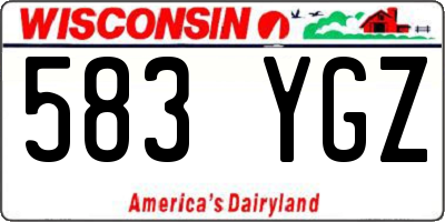 WI license plate 583YGZ