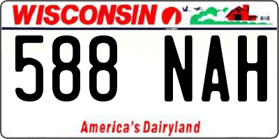WI license plate 588NAH