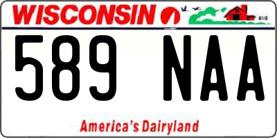 WI license plate 589NAA