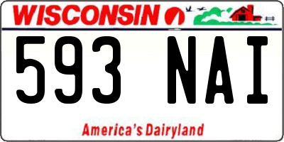 WI license plate 593NAI