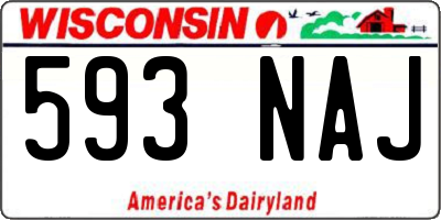 WI license plate 593NAJ