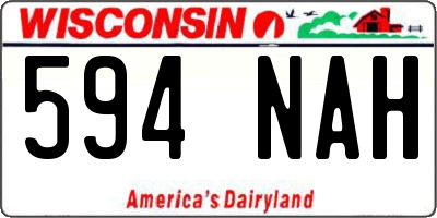WI license plate 594NAH