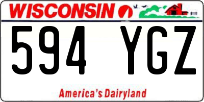 WI license plate 594YGZ