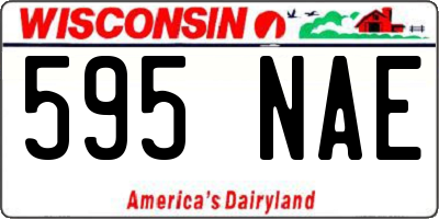 WI license plate 595NAE
