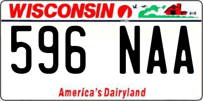 WI license plate 596NAA
