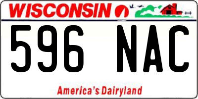 WI license plate 596NAC