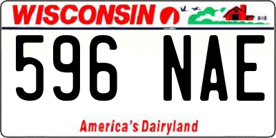 WI license plate 596NAE