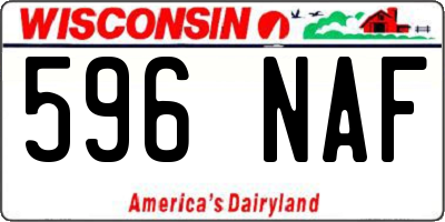 WI license plate 596NAF