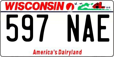 WI license plate 597NAE